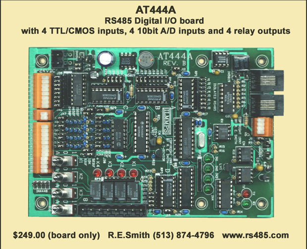 AT444A RS485 Digital I/O Board