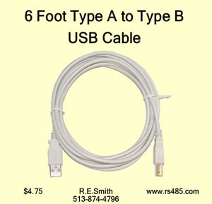 6 Ftoot Type A to Type B USB Cable