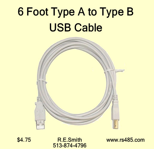 6ft Type A to Type B USB Cable