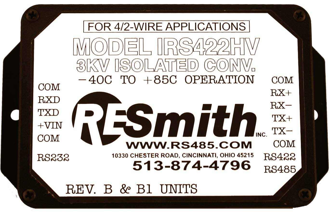 IRS422HV Box Label