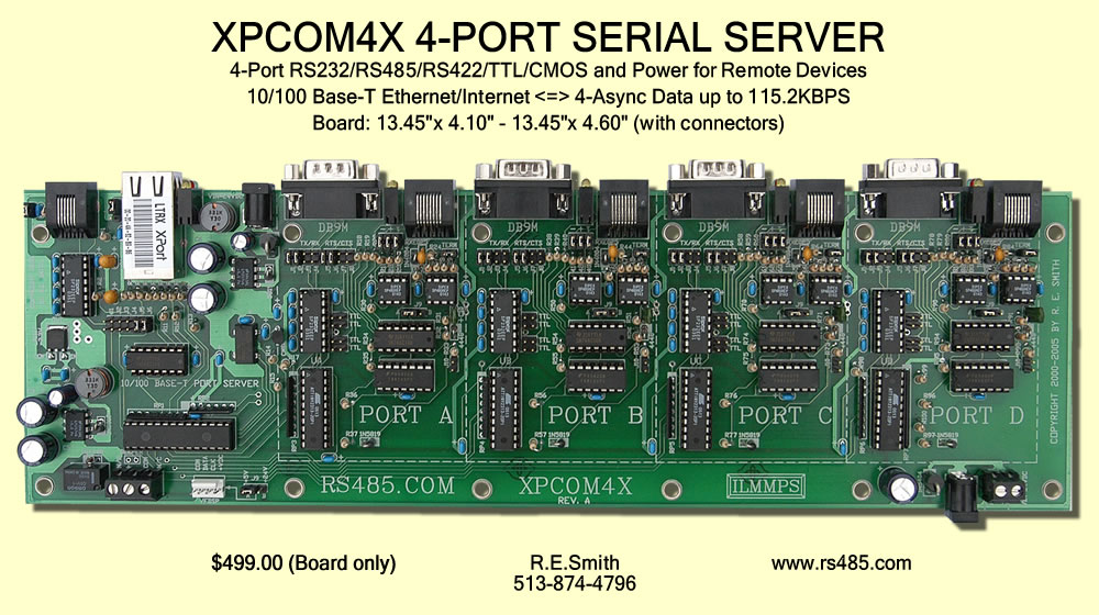 XPCOM4X 4-PORT SERIAL SERVER